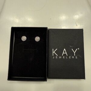 Kay Jewelers Sparkling Silver Earrings